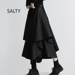 Black Skirts Woman Japanese Gothic Irregular High Waist Pleated Skirt Pants for Women Vintage Solid Cargo Skirts Female