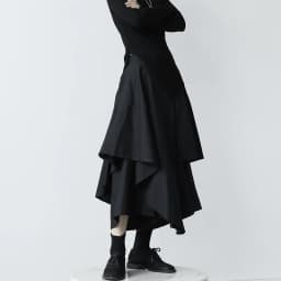 Black Skirts Woman Japanese Gothic Irregular High Waist Pleated Skirt Pants for Women Vintage Solid Cargo Skirts Female