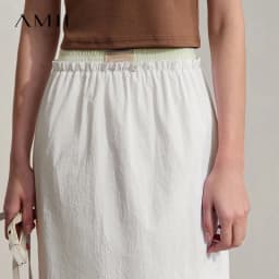 AMII Office Lady Summer Skirt for Women New 2025 Solid Sunscreen Straight Thin Mid Length Skirts Female Fashion Casual 12542033