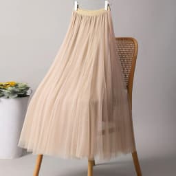 Elegant Tulle Skirts For Women High Waist Mesh Pleated Skirt Korean Fashion Elastic Waist All Match A Line Skirts Faldas