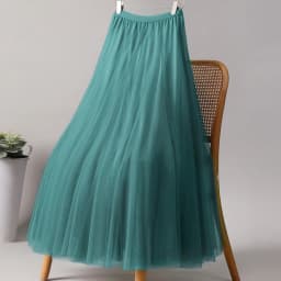 Elegant Tulle Skirts For Women High Waist Mesh Pleated Skirt Korean Fashion Elastic Waist All Match A Line Skirts Faldas