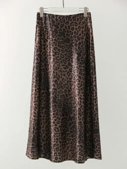 Long Leopard Skirt Women 2026 Luxury Satin Skirts Ladies Office Party A Line High Waist Brown Skirt For Women Maxi Spring Summer