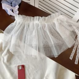Y2K Mini Skirts Women Harajuku Aesthetic White Tulle Bandage Skirt Japanese Vintage Lolita Lace Trim Miniskirt Matching Pants