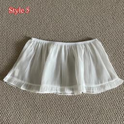Y2K Mini Skirts Women Harajuku Aesthetic White Tulle Bandage Skirt Japanese Vintage Lolita Lace Trim Miniskirt Matching Pants