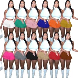 Preppy Style Elastic High waist Fluffy Skirt Double Layered Pleated Ruffled Edge Mini Cake Skirt Cute Hotsweet Y2K Skirt Pants