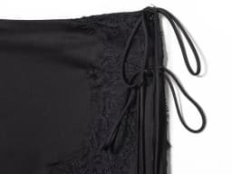 BSAY Lace Satin Asymmetry Skirt Women Fashion Autumn Winter side zip black Chic Female High Waist Elegant Long Midi Skirts Mujer
