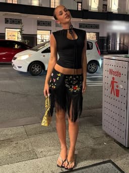 Chic Embroidery Fringed Women's Skirts Fashion Flower Irregular Mini Skirt 2026 Summer Chic Female Vacation Holiday Streetwear