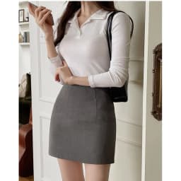 Gray Suit Short Skirt Women's High Waist Tight Fit OL Professional Spring Autumn New Arrival Zipper Style Bodycon Skirt