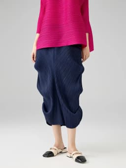 LANMREM 2025 New Women's Elegant Niche Design Pleated A-line Skirt Summer Fashion Irregular Elastic Wiast Loose Skirts 2DB2865