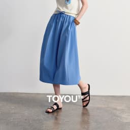 TOYOUTH Women Cotton Skirt 2026 Summer New Elastic Waist Patchwork Oversized Simple Casual A-Line Skirt