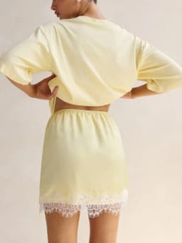Lamuusaa Summer Lace Trim Mini Skirt y2k Women Clothes Solid Color Elastic High Wasit A Line Short Skirt Party Skirts Clubwear