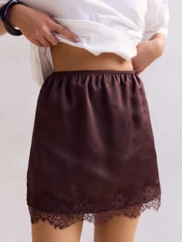 Lamuusaa Summer Lace Trim Mini Skirt y2k Women Clothes Solid Color Elastic High Wasit A Line Short Skirt Party Skirts Clubwear