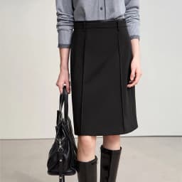 AMII Minimalist Skirts For Women 2026 Winter Straight Solid Knit Midi Skirt Patchwork Leather Casual Woman Clothing 12524092