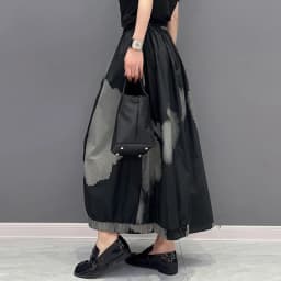Painted Fashion New Japanese Style Woman Loose Fit Tide Long Green Black Vintage Printed Skirt Casual Streetwear Skirt JJSK076