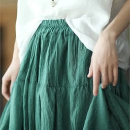 Johnature Women Vintage Cotton Linen Skirts Elastic Waist Solid Color Loose Casual Cloths 2025 Summer New Patchwork Skirts