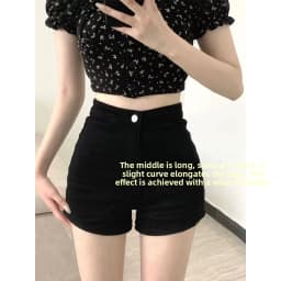 Sexy Retro High Waist Denim  Skirt Women's Anti-Light Versatile Slimming American Hot Girl f-length Summer Skirt