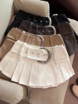 Low Waist Sexy Hot Girl Denim Skirt Women's Summer New American Retro A Word Pleated Skirt
