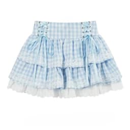 Japanese Sweet Lolita Print Mini Skirt Women Kawaii Colorful Splicing Design Polka Dot Short Skirt Y2K Cute Bow Puffy Cake Skirt
