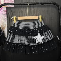 Japanese Sweet Lolita Print Mini Skirt Women Kawaii Colorful Splicing Design Polka Dot Short Skirt Y2K Cute Bow Puffy Cake Skirt