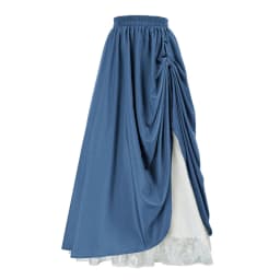 Brown Ruffled High Waisted Long Victorian Skirt Steampunk Lace Skirts Women Vintage Medieval Cosplay Costumes Party Gothic Skirt