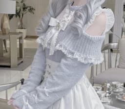 Japanese Mine Series Mass Production Fishtail Skirt for Women High Waist Lace Splicing Black Long Skirt Lady Sweet Sweaters Top