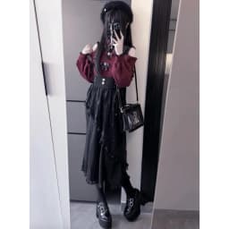 Japanese Mine Series Mass Production Fishtail Skirt for Women High Waist Lace Splicing Black Long Skirt Lady Sweet Sweaters Top