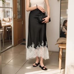 Fairy Lace Patchwork Skirt Women Fashion High Wasit Elegant Wrapped Hip Long Party Skirts 2025 New Autumn Trends Female Clothing