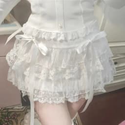 Y2k Ruffled Layered Aesthetic Women Harajuku Lace Cake Mini Skirt Subculture High Waist Kawaii Streetwear Vintage Casual Cute