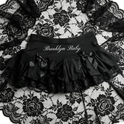Y2K Gothic High Waist Mini Skirt Women Black Lace Ruffle Tiered Skirt with Bow Kawaii Lolita Aesthetic E-Girl Alt Streetwear