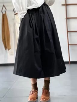Artistic Fashion Korean Style Loose Fit Slimming Versatile Age-Defying Midi Skirt Brandless Sweet Japanese Waist Design