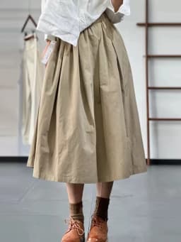 Artistic Fashion Korean Style Loose Fit Slimming Versatile Age-Defying Midi Skirt Brandless Sweet Japanese Waist Design