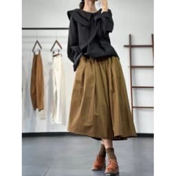 Artistic Fashion Korean Style Loose Fit Slimming Versatile Age-Defying Midi Skirt Brandless Sweet Japanese Waist Design
