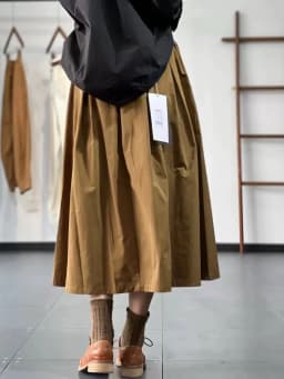 Artistic Fashion Korean Style Loose Fit Slimming Versatile Age-Defying Midi Skirt Brandless Sweet Japanese Waist Design