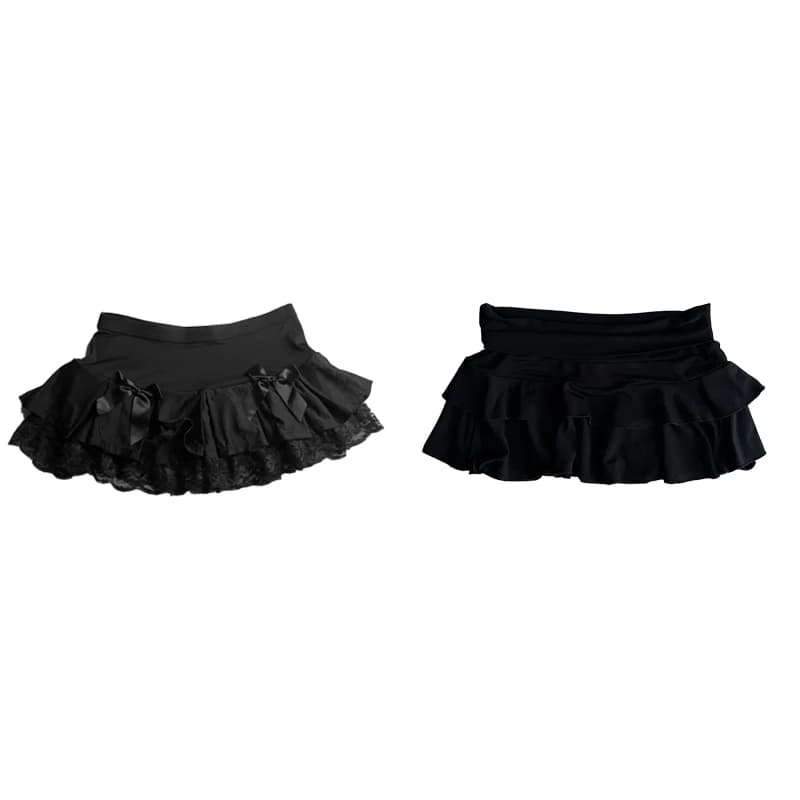 Y2K Skirt Spicy Girls Solid color Rock Goth Hip Hop Mini Skirt Streetwear High street Casual Classic Minimalist Low Rise Skirts