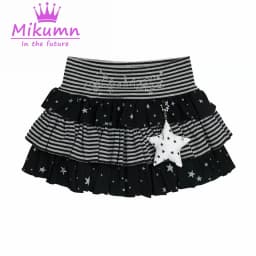 Mikumn Japanese Style Lolita Mini Skirts Women Gothic Stars Striped Patchwork Cake Skirt Y2k Punk Girls Kawaii Skirts Streetwear
