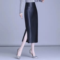 Women Sheepskin Skirt Wrap Hip Over The Knee Long Leather Skirts High-quality Female High Waist Sexy Split Package Hip Skirt 5XL