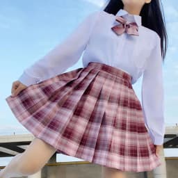 CZJMS Japan Women Pleated Skirt High Waist Fashion JK Plaid Mini Skirt Elegant Bow A Line Dancing Summer Girls Cosplay Faldas