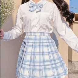 CZJMS Japan Women Pleated Skirt High Waist Fashion JK Plaid Mini Skirt Elegant Bow A Line Dancing Summer Girls Cosplay Faldas