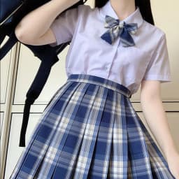 CZJMS Japan Women Pleated Skirt High Waist Fashion JK Plaid Mini Skirt Elegant Bow A Line Dancing Summer Girls Cosplay Faldas
