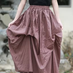 Johnature Women Vintage Irregular Cotton Skirts Elastic Waist Solid Color 2025 Summer New Fold A-Line Female Skirts