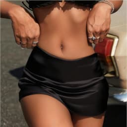Women Vintage y2k Fairy Sexy Mini Skirts Low Waist Fashion Summer Solid Color Going Out Bodycon Skirts Rave Party Streetwear