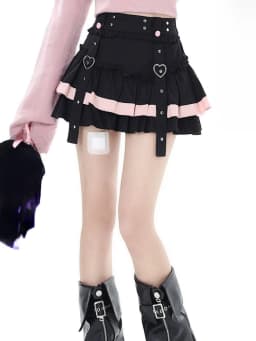 Japanese Kawaii Mini Cake Skirts Womens JK Jupe Sweet Patchwork Lolita Sexy High Waist Lace Y2k Aesthetic Ruffled Gothic Faldas