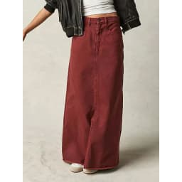 Casual Straight Denim Half Length Skirt High Waist A-Line Long Skirt for Young Women 18-24 Years Old Spring Season China Made