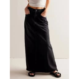 Casual Straight Denim Half Length Skirt High Waist A-Line Long Skirt for Young Women 18-24 Years Old Spring Season China Made