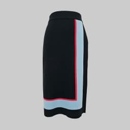 Modigirl Women's Knitted Contrast Color Stripe Midi Skirt 2026 Spring Asymmetric Artistic Retro Hem Office Casual Woman Bottom