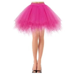Women's Candy-colored Tutu Tulle Skirt Ballet Skirt Dance Party Stage Performance Fluffy Mini Skirt Adult Costume Ball Gown