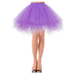 Women's Candy-colored Tutu Tulle Skirt Ballet Skirt Dance Party Stage Performance Fluffy Mini Skirt Adult Costume Ball Gown