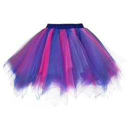 Women's Candy-colored Tutu Tulle Skirt Ballet Skirt Dance Party Stage Performance Fluffy Mini Skirt Adult Costume Ball Gown