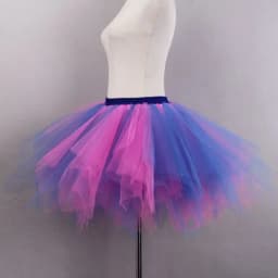 Women's Candy-colored Tutu Tulle Skirt Ballet Skirt Dance Party Stage Performance Fluffy Mini Skirt Adult Costume Ball Gown