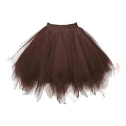 Women's Candy-colored Tutu Tulle Skirt Ballet Skirt Dance Party Stage Performance Fluffy Mini Skirt Adult Costume Ball Gown